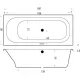 BADO ARUBA BAD 180X80 WIT 6891-01