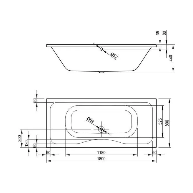 INTRO MONZA DUO BAIGNOIRE 180X80 VAN MARCKE 20002727