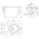 S21 S RVS hangende toiletpot Delabie 110310