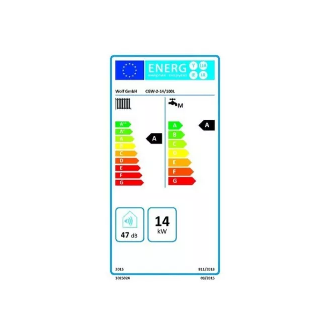 CW-2-14/100L CHAUDIÈRE MURALE GAZ 14kW WOLF 8615090