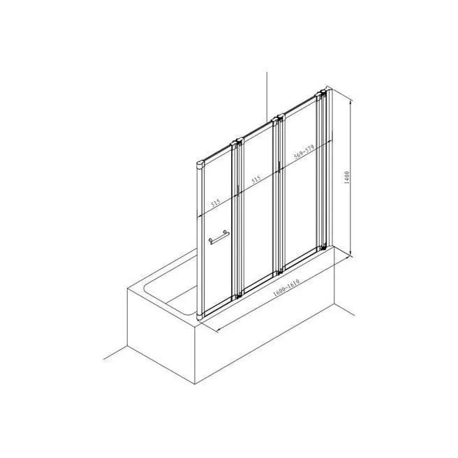 PANNELLO PAROI BAIN 160X140 VM INTRO 20002760