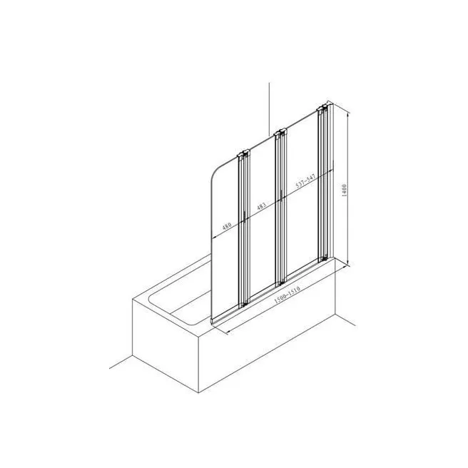 PANNELLO PAROI BAIN 150X140 VM INTRO 20002763