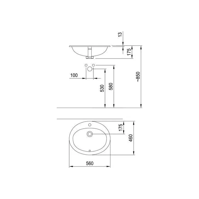 STAR LAVABO 560X460 VAN MARCKE INTRO 20027719