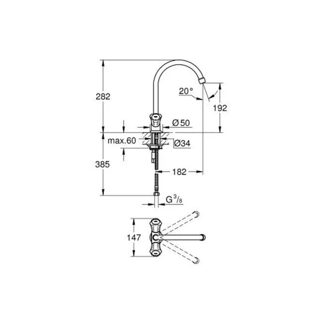 COSTA L robinet cuisine Grohe 31831001