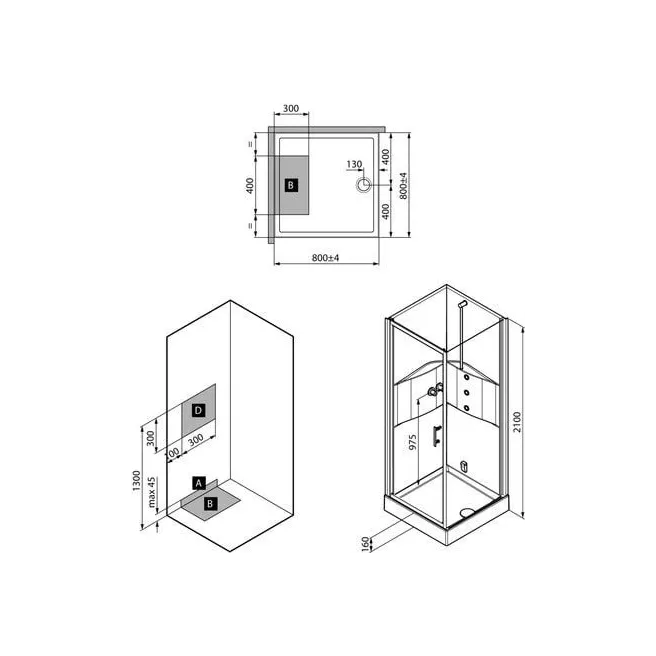 LILOU BASIS CABINE DOUCHE 80X80 VM INTRO 20001771 LILOU BASIS CABINE DOUCHE 80X80 VM INTRO 20001771