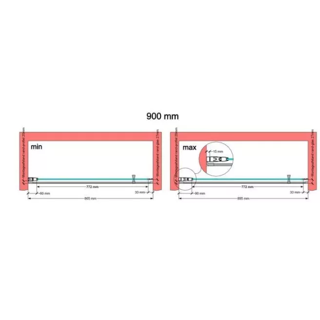 PINA DOUCHEDEUR 90X200 VAN MARCKE 20017805