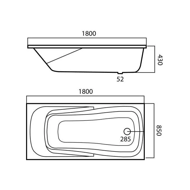 SERENO BADKUIP 180X85 VAN MARCKE ORIGINE 20002934