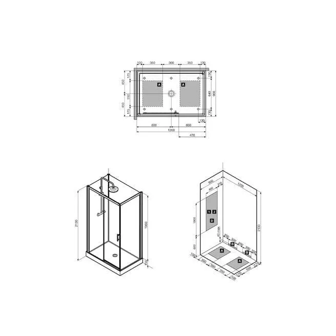 VIDRIO cabine douche 120x90 Van Marcke Origine 20002974 VIDRIO cabine douche 120x90 Van Marcke Origine 20002974