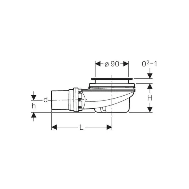 SIPHON douche D50 GEBERIT 150551211 SIPHON douche D50 GEBERIT 150551211