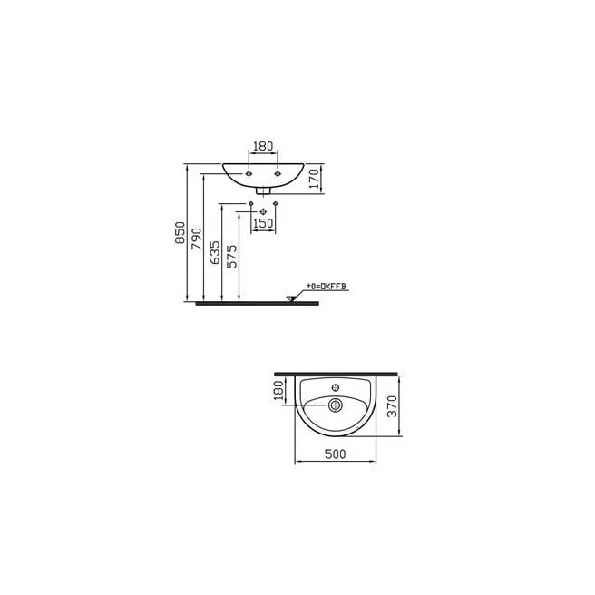 STAR+ LAVABO 50X37 VAN MARCKE INTRO 20002782