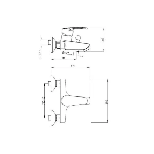 MAREA robinet mitigeur bain douche Van Marcke Origine 20002873