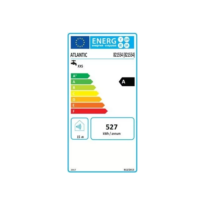 NANTO elektrische boiler op spoelbak 10L Atlantic 821554 NANTO elektrische boiler op spoelbak 10L Atlantic 821554