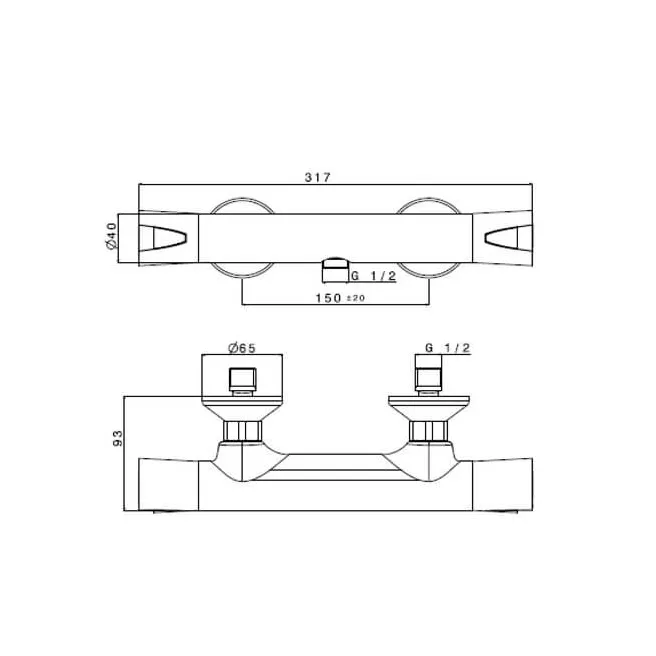 ASSANA mitigeur douche thermostatique Van Marcke Origine 20002891