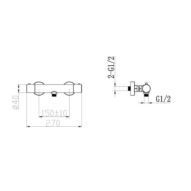 LANA BLACK mitigeur douche thermostatique Van Marcke 20061942