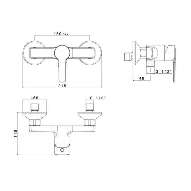 ERBA chroom douchemengkraan Van Marcke Intro 20005619
