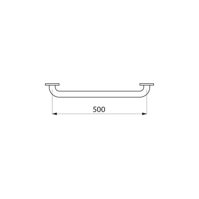Barre de maintien droite inox Delabie 50505S Barre de maintien droite inox Delabie 50505S