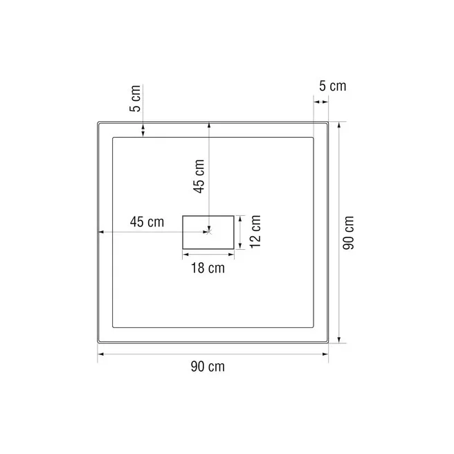 ICARUS receveur de douche blanc brillant Van Marcke