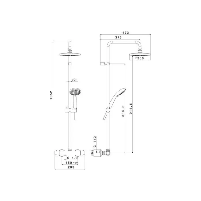 ORMEA système douche thermostatique Van Marcke Origine 20003198