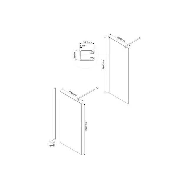Walk-in paroi douche fixe Van Marcke Origine