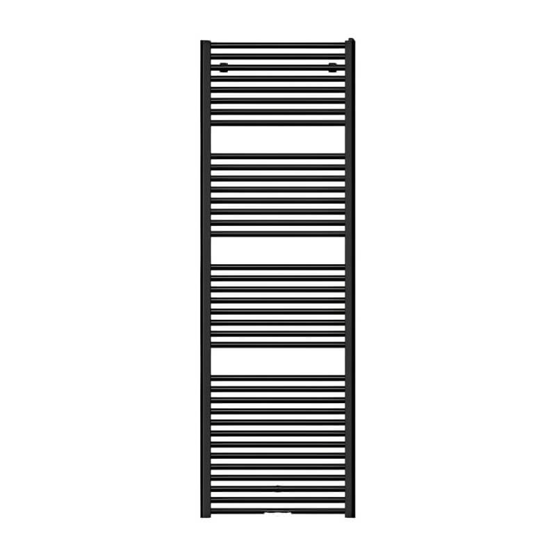 Radiateur Sèche-serviettes Design Noir Mat - 60x140 Cm - Électrique 1200W - Acier - Neuf