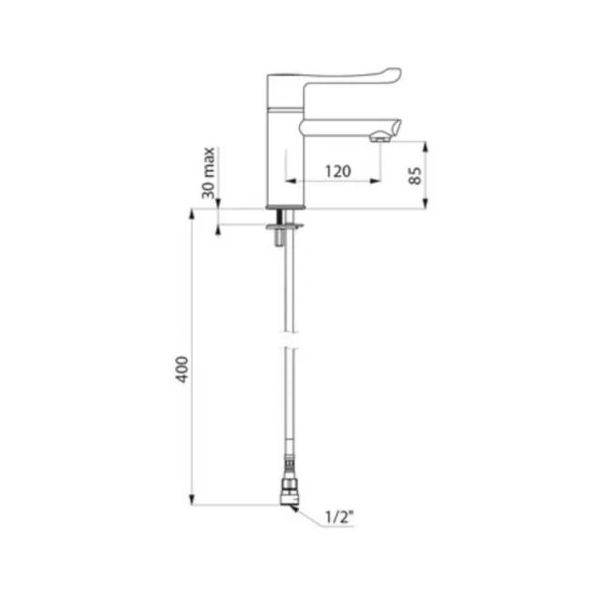 SECURITHERM sequentiële wastafelkraan Delabie H96001BEL