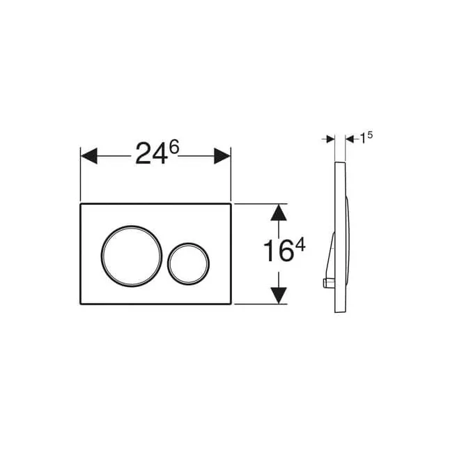 SIGMA20 plaque commande pour réservoir encastré Geberit SIGMA20 plaque commande pour réservoir encastré Geberit