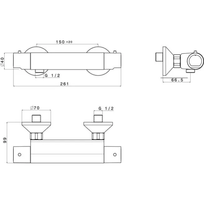 ARVIA robinet mitigeur douche Van Marcke Intro 20002710