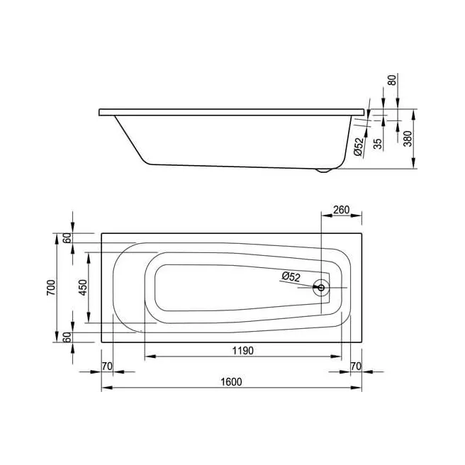 NOAH baignoire acrylique à encastrer Van Marcke Intro