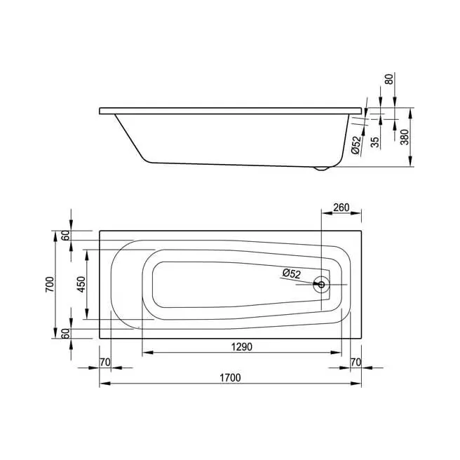 NOAH baignoire acrylique à encastrer Van Marcke Intro