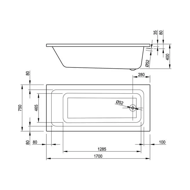 ZEN baignoire à encastrer mono Van Marcke Intro