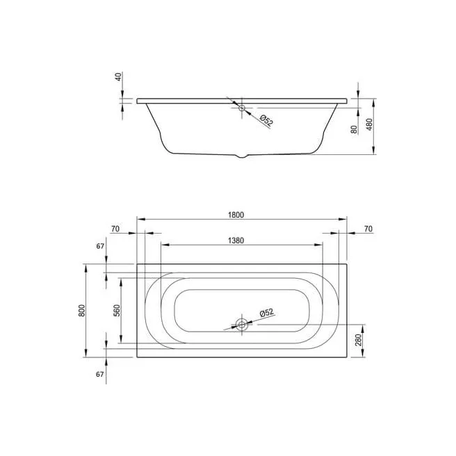 LONDON baignoire duo 180X80 Van Marcke Origine 20002929
