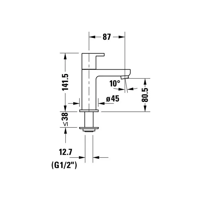 B2 ROBINET LAVE-MAINS DURAVIT B21080002010