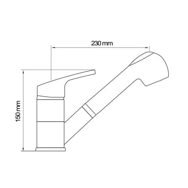 TAURA robinet cuisine avec douchette extractible Van Marcke Intro 20002719