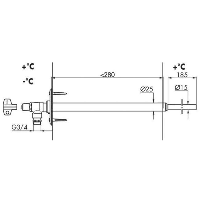 MORAGARDEN antivries buitenkraan 30cm Mora 700978