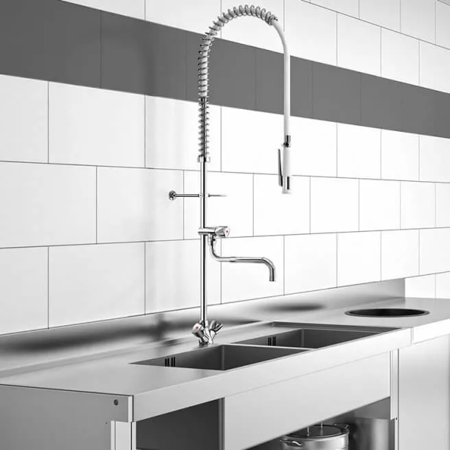 ROBINET cuisine professionnel avec douchette Delabie G6632