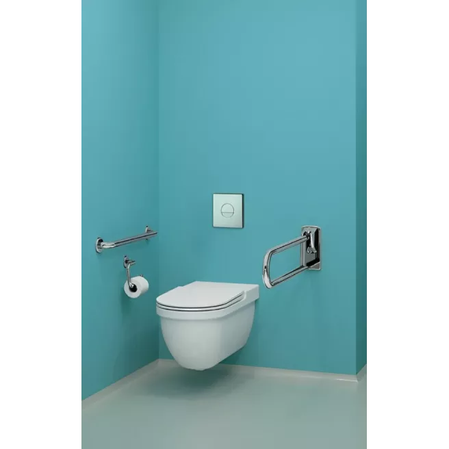 Barre de maintien rabattable Inox brillant 650mm Delabie 510160P