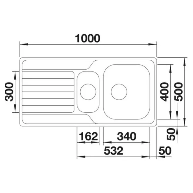 DINAS 6 S évier cuisine à encastrer 1,5 bacs réversible Blanco 523375