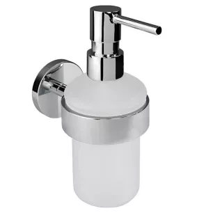 FREA distributeur de savon mural en laiton et verre Van Marcke 20050209 FREA distributeur de savon mural en laiton et verre Van Marcke 20050209