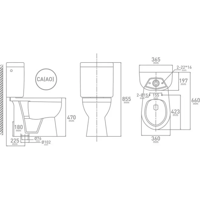 image X-JOY Rimless pack cuvette au sol surélevé sortie S GO by Van Marcke 20002298