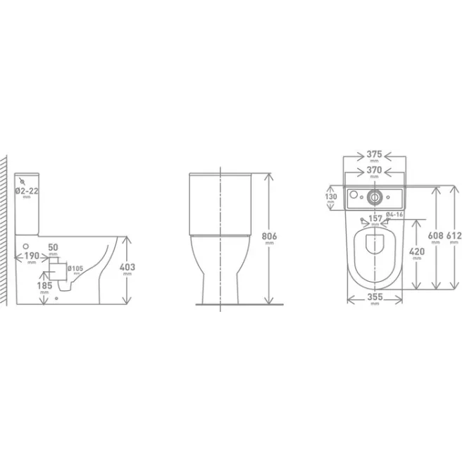 TINA pack cuvette au sol Rimless Softclose GO by Van Marcke 20002294