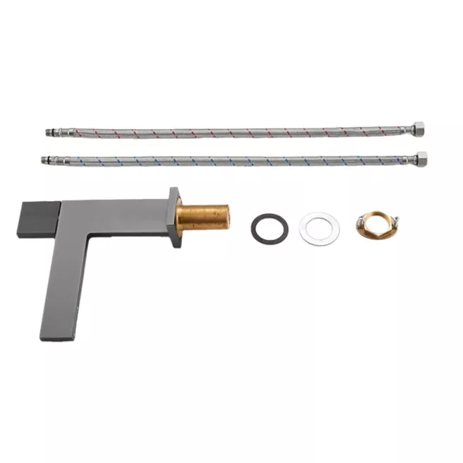 Faenza wastafelmengkraan design geborsteld grijs Agostini