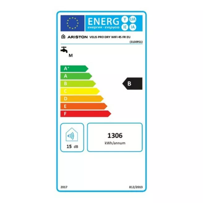 Velis Pro Dry wifi chauffe-eau électrique ultra-plat et intelligent Ariston Velis Pro Dry wifi chauffe-eau électrique ultra-plat et intelligent Ariston