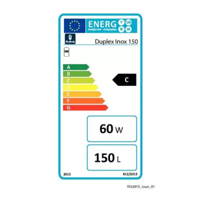 Duplex ballon échangeur en acier inoxydable Van Marcke 150L ecofiche