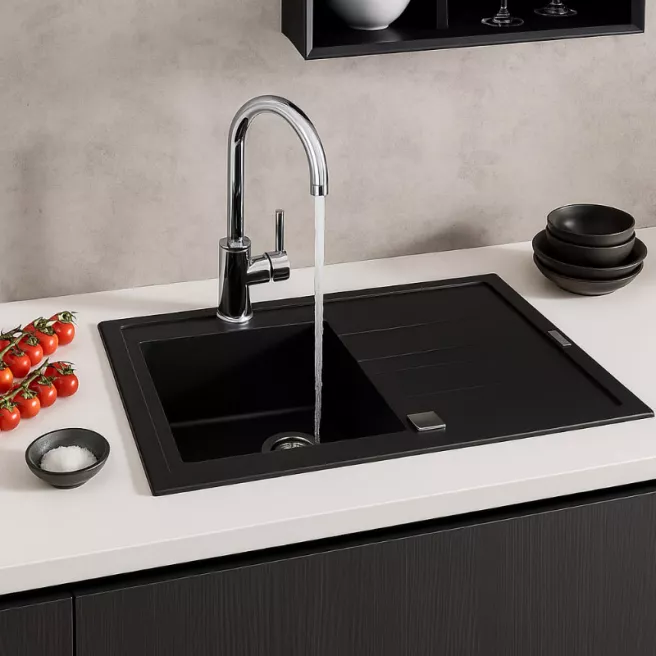 Molto évier 1 bac noir Van Marcke Go