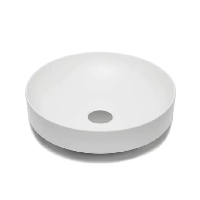 Elene vasque à poser rond 400x400 GO by Van Marcke-blanc mat