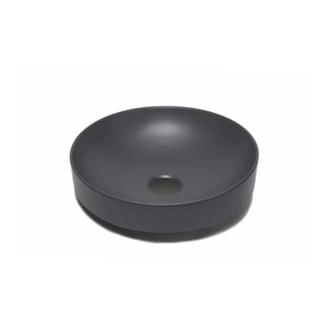 Elene vasque à poser rond 400x400 GO by Van Marcke-noir mat