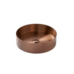 Java Staal Rose Gold opzetwastafel D400 mm roestvrij staal Van Marcke