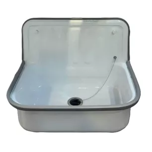 Rhone stalen witte overloop 49,5 x 32 Van Marcke