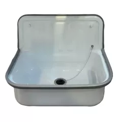 Rhone déversoir blanc acier 49.5 x 32 Van Marcke